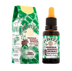 Propolis drops ready to mix with water juice or honey