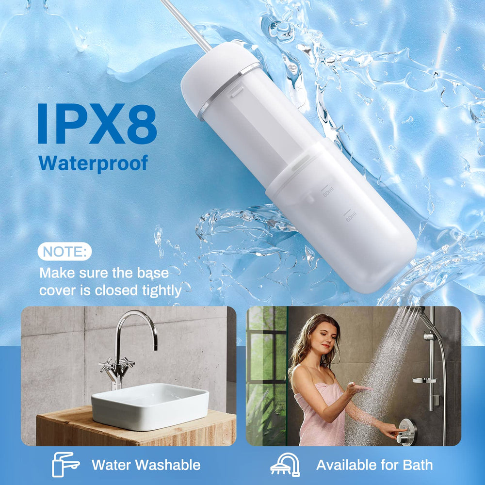 Travel-ready water flosser with compact size