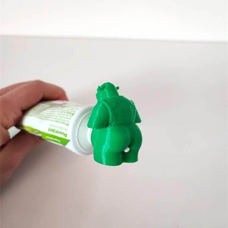 Green Pooping Toothpaste Cap side view