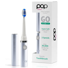 Pop Sonic Electric Toothbrush Metallic Silver – front view