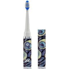 DuPont nylon bristles close-up on Peacock toothbrush