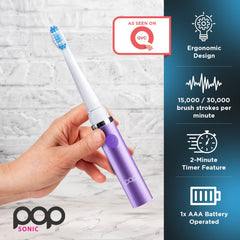 Purple Go Sonic cap with replacement brush head