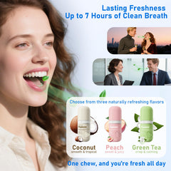 On-the-go use of tablet for fresh breath