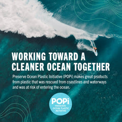 Product packaging for POPI Neptune Green toothbrush