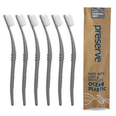 POPI Adult Toothbrush in charcoal grey, front view