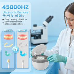 Portable denture and braces cleaner with 200ml capacity