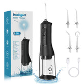 Portable cordless water flosser in black with 300ml tank
