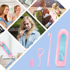 Portable dental cleaning kit for travel and daily use