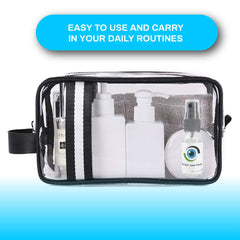 Compact portable lens cleaner bottle for on-the-go use