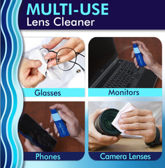 Safe for eyeglasses, sunglasses, camera lenses, and smartphone screens