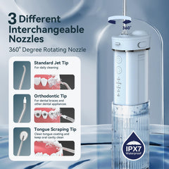 Telescopic water tank extended for full-mouth cleaning
