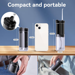 Cordless travel dental irrigator with 4 cleaning modes