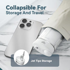 360-degree rotatable nozzle for easy cleaning of teeth and gums