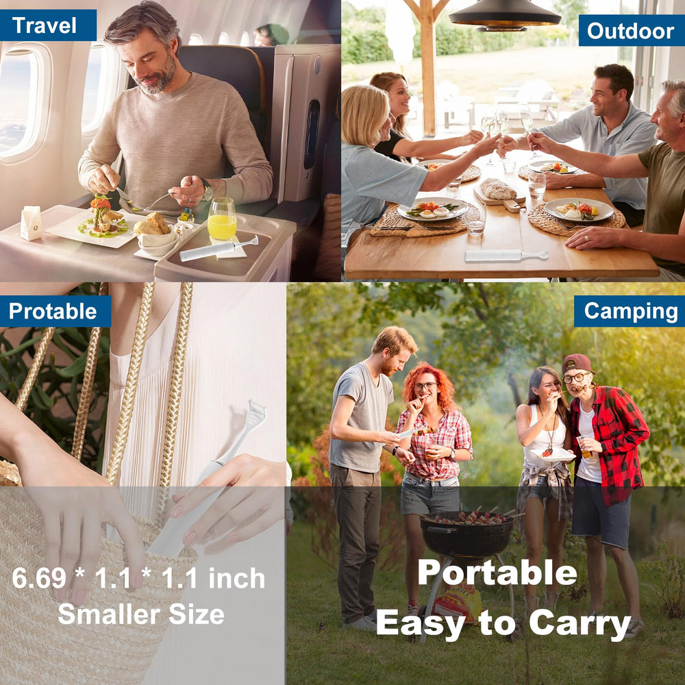 Compact portable flosser for travel and on-the-go dental care