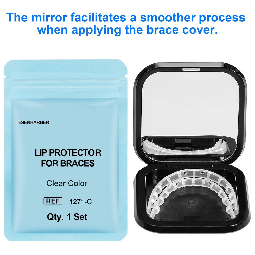 Portable storage case with built-in mirror for on-the-go use