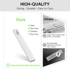 Portable toothbrush holder in Sliver - compact design