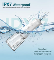Compact portable flosser for home and travel