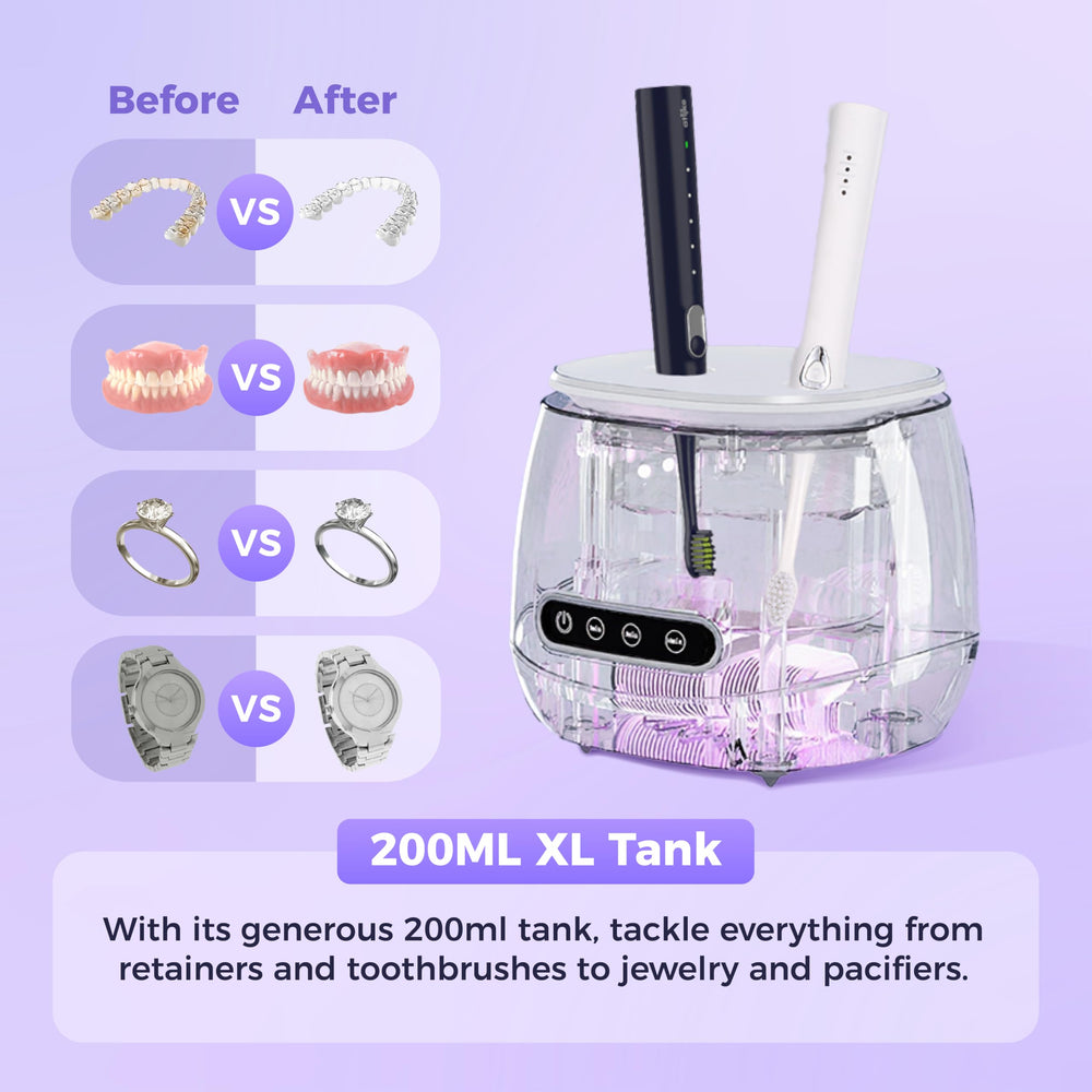 Portable, travel-friendly wireless cleaning pod in white