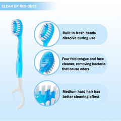 All-in-one mini toothbrush kit with mint gel