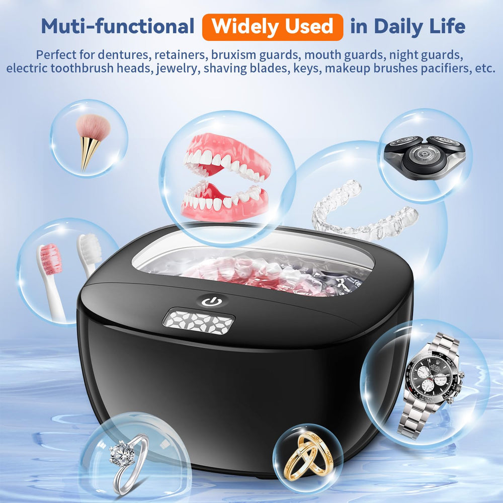 Portable travel-friendly ultrasonic cleaner
