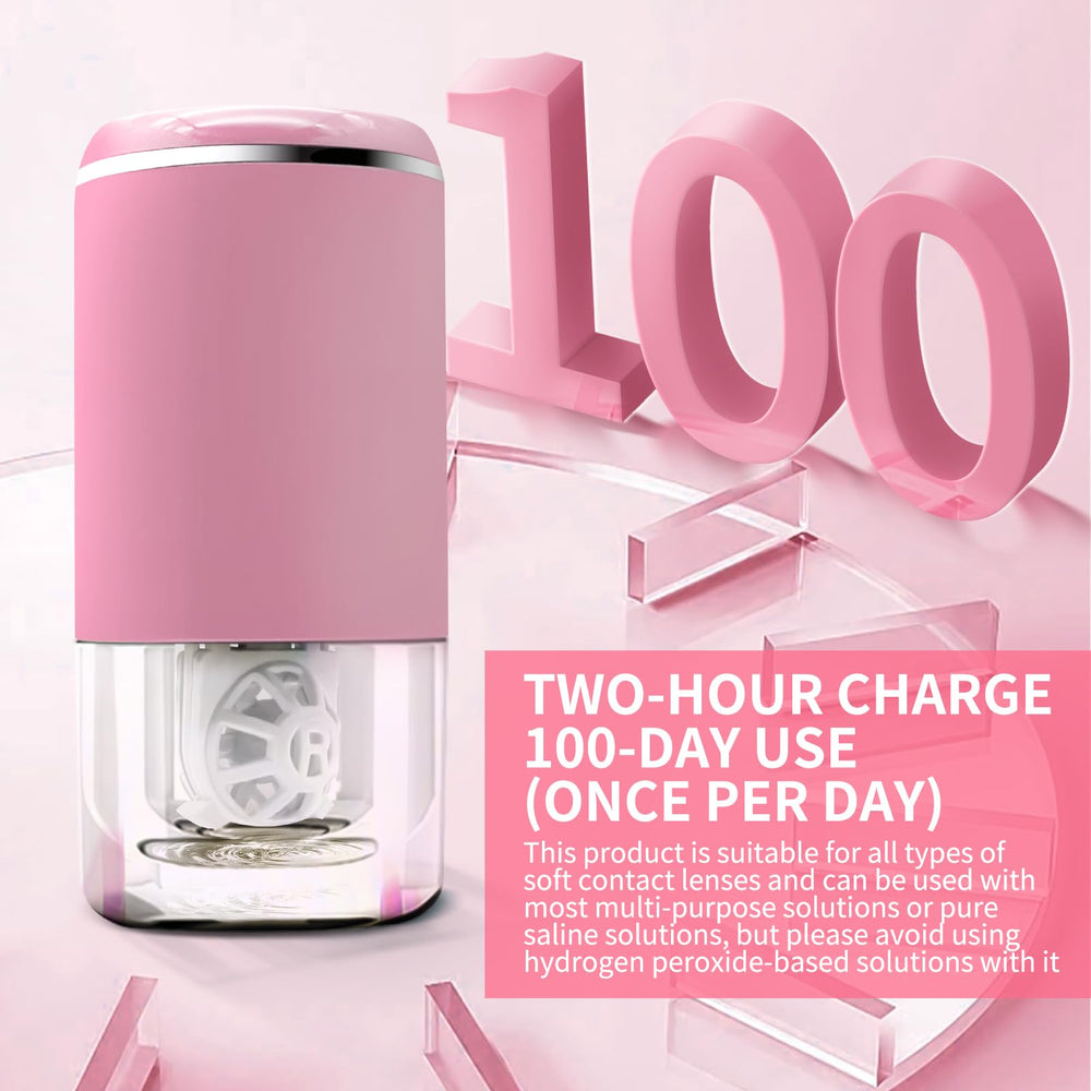 USB charging cable with pink portable lens cleaner