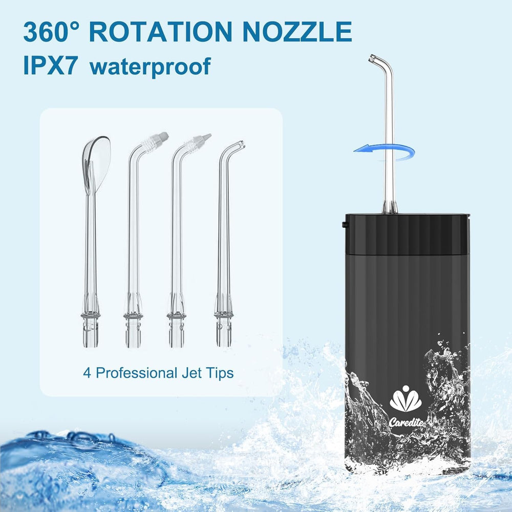 Four interchangeable rotating tips included for deep cleaning
