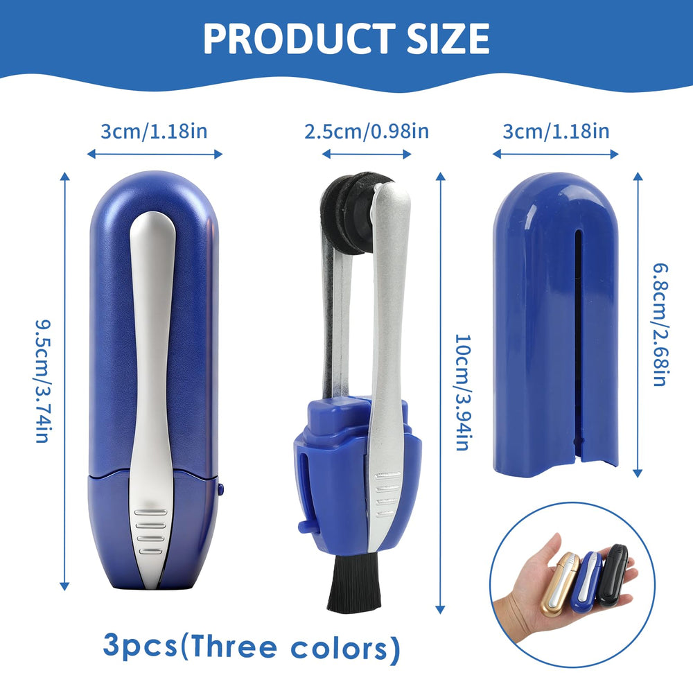 Side view of portable microfiber eyeglass cleaner