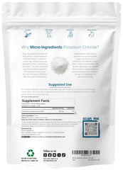 Potassium chloride powder with scoop for measurement