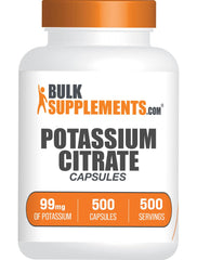 Potassium Citrate Capsules 99 mg, gluten-free, 500-count bottle