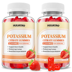 Potassium Citrate Gummies 1200mg – Strawberry Flavor, 120 Count bottle