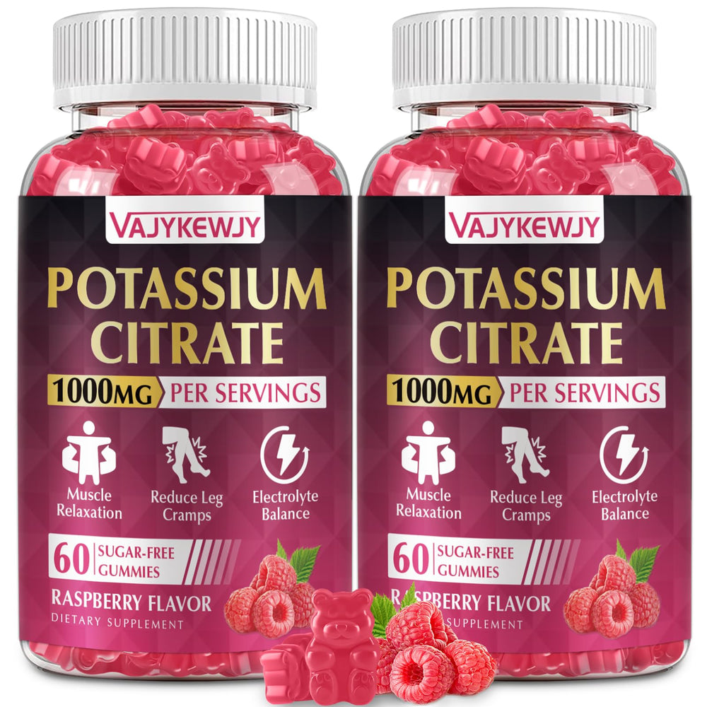 Front view of Potassium Citrate Gummies bottle.