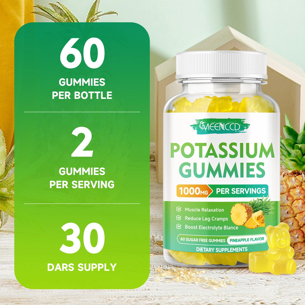 Nutrition and ingredients panel of potassium citrate gummies