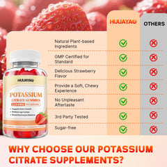 Sugar-free, non-GMO, gluten-free, dairy-free potassium citrate gummies