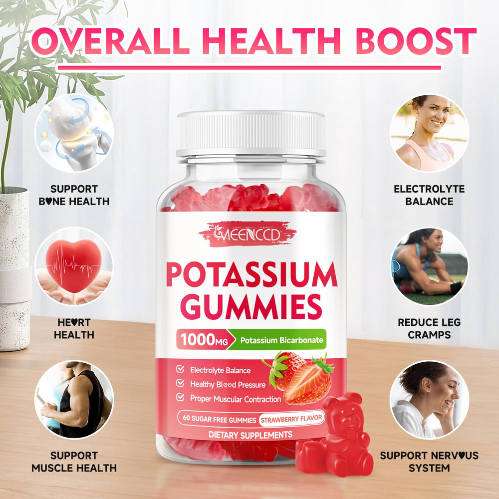 Nutrition facts for Potassium Gummies 1000mg