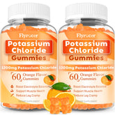 Two-pack Potassium Gummies orange flavor box with 60-count bottles
