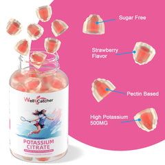 Potassium Gummies suited for adults and kids with portable packaging