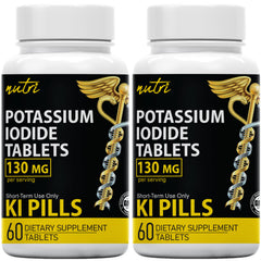 Front view of Nature's Fusions Potassium Iodide Tablets 130 mg pack 2