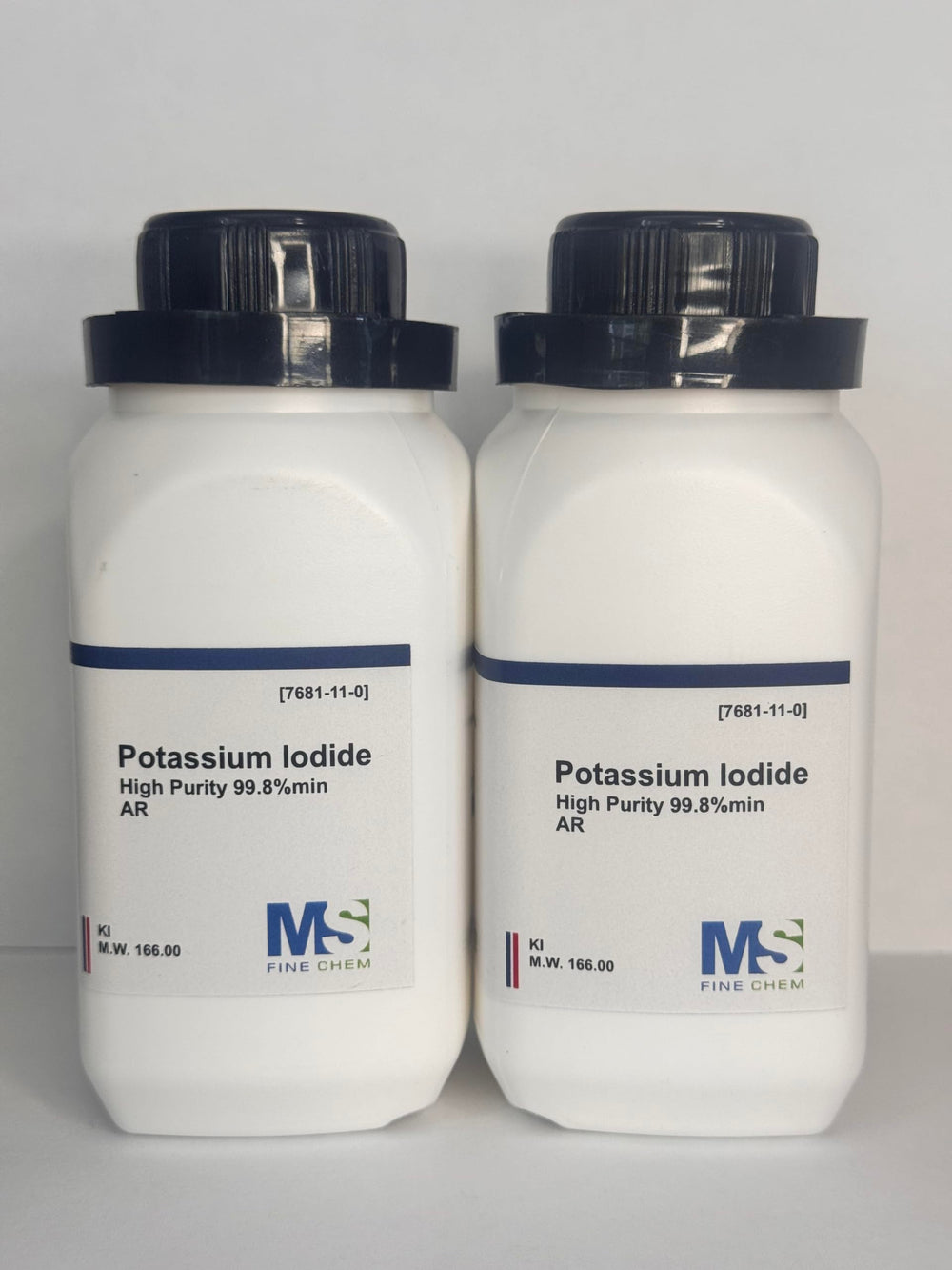 Potassium iodide high-purity crystals or powder – 200 g total in 2x100 g portions