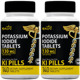 Front view of Potassium Iodide Tablets 130 mg, 2 pack, 280 tablets