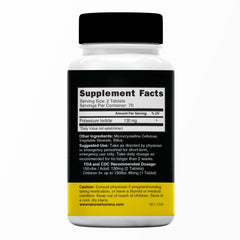 Close-up of 130 mg potassium iodide tablets showing divisibility