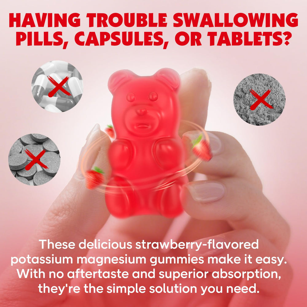 Strawberry flavor gummies with bottle label