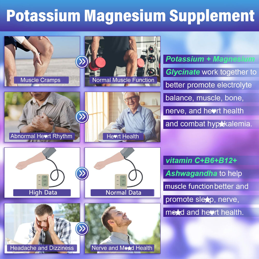 Gummies with key ingredients magnesium glycinate and potassium citrate