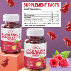 Product imagery of Raspberry Potassium Magnesium Gummies 2-pack
