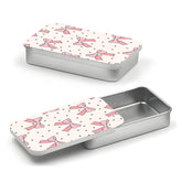 POTYHDC pink ribbon dots floss case – closed and compact
