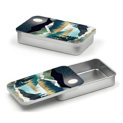 POTYHDC portable dental floss case with tinplate exterior