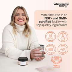 Powder being stirred into a beverage as a capsule-free supplement