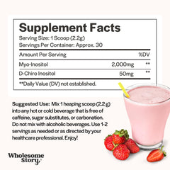 Powder being mixed into an uncaffeinated beverage