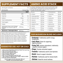 Glass of prepared mushroom coffee ready to enjoy