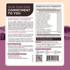 Ingredient lineup of seven mushrooms in Power 15 blend