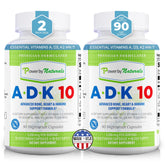 Power By Naturals ADK 10 Vitamin Supplement bottle label